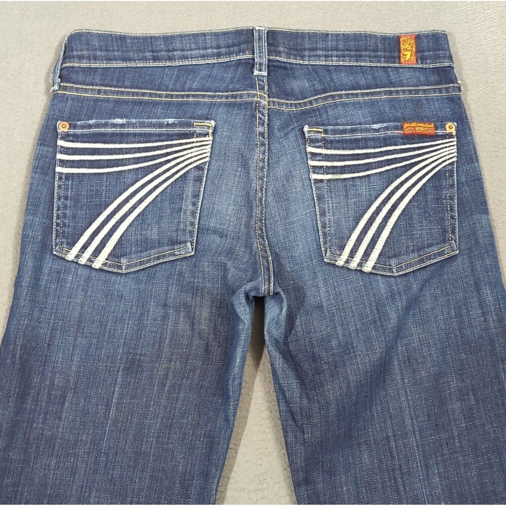 7 For All Mankind Jeans Women's 28 Blue Dojo Flare Wide Leg Denim